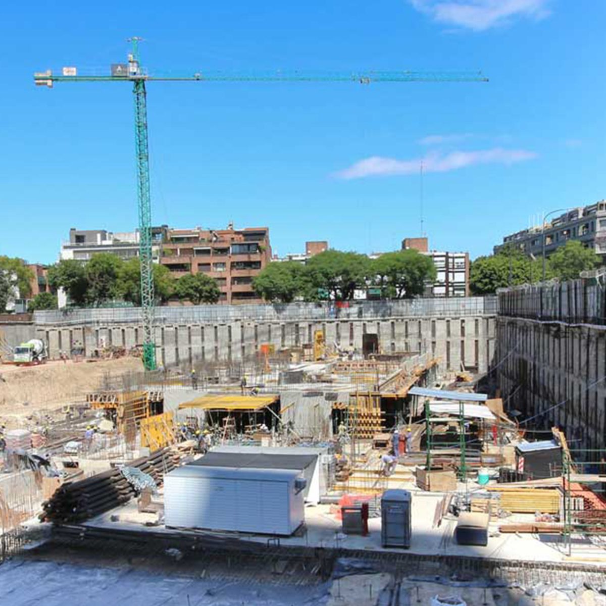 Terrazas de Barrio Parque [Creaurban] Superficie deprimida 5.400m2 | Profundidad alcanzada -13,32m